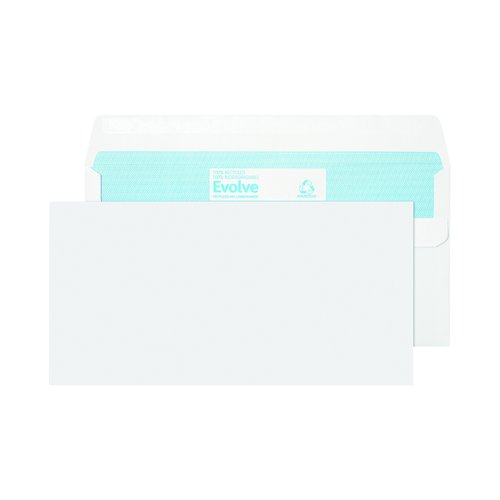Evolve DL Envelope Recycled Wallet Self Seal 90gsm White (1000 Pack) RD7882 (BLK93000)