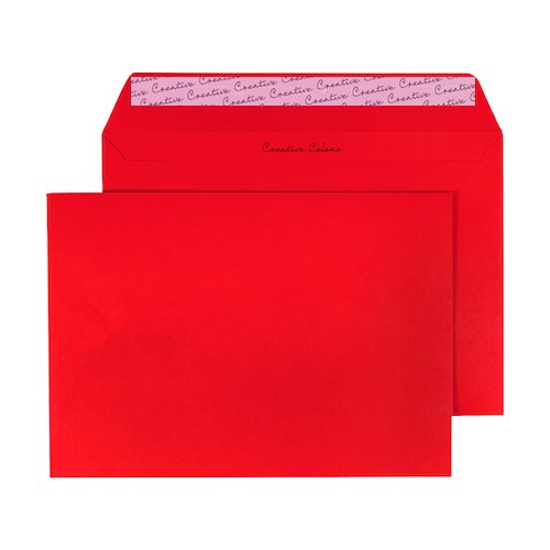 C5 Wallet Envelope Peel and Seal 120gsm Pillar Box Red (250 Pack) BLK93020 (BLK93020)