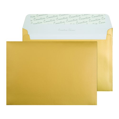 C5 Wallet Envelope Peel and Seal 130gsm Metallic Gold (250 Pack) 313 (BLK93029)