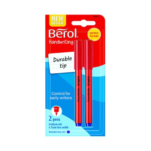 Berol Handwriting Blue Pen Blister Card (24 Pack) S0672920 (BR67292)