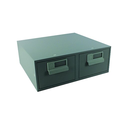 Bisley Card Index Cabinet 152x102mm Double Grey FCB24 (BY00431)