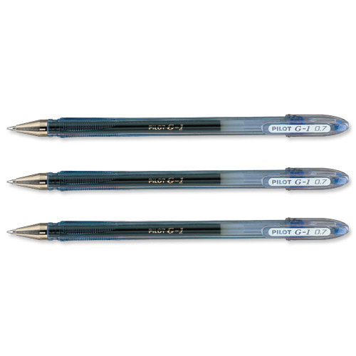 Pilot G107 Gel Ink Pen Medium 0.7mm Tip 0.39mm Line Blue (31053PT)