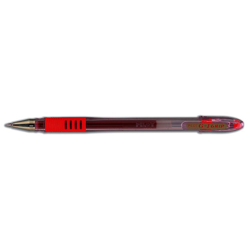 Pilot G 107 Grip Gel Rollerball Pen Fine 0.7mm Tip 0.39mm Line Red (71009PT)