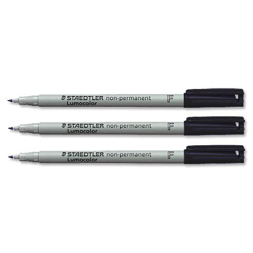 Staedtler 316 Lumocolor Pen Non permanent Fine 0.6mm Line Black (33191TT)