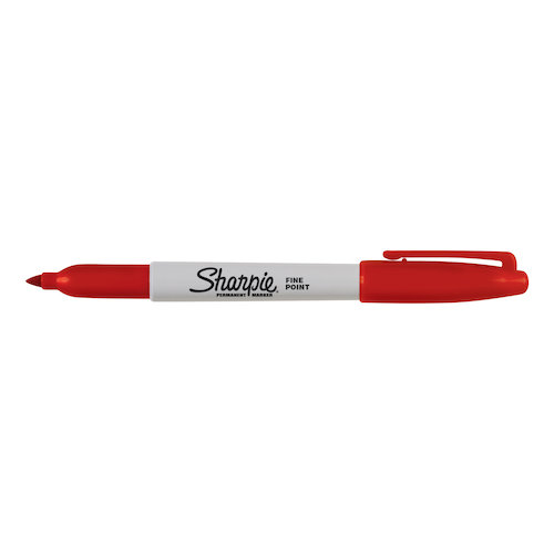 Sharpie Permanent Marker Fine Tip 0.9mm Red (56330NR)