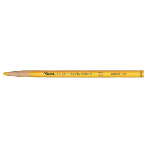 Sharpie China Wax Marker Pencil Peel off Unwraps to Sharpen Yellow (56379NR)