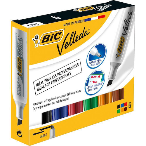 Bic Velleda 1781 Acrylic Chisel Tip Whiteboard Marker 3.2 5.5mm Width Assorted (69283BC)