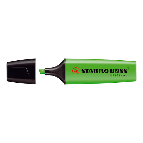 Stabilo Boss Highlighters Chisel Tip 2 5mm Line Green (10150ST)