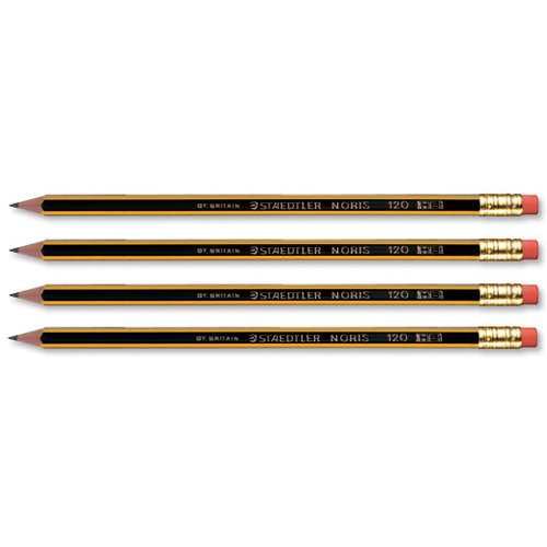 Staedtler 120 Noris Pencil with Eraser PEFC HB (33268TT)