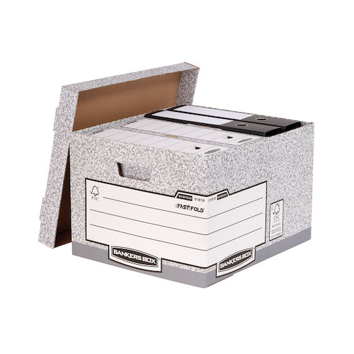 Bankers Box by Fellowes System Large Storage Box FSC (35200FE)