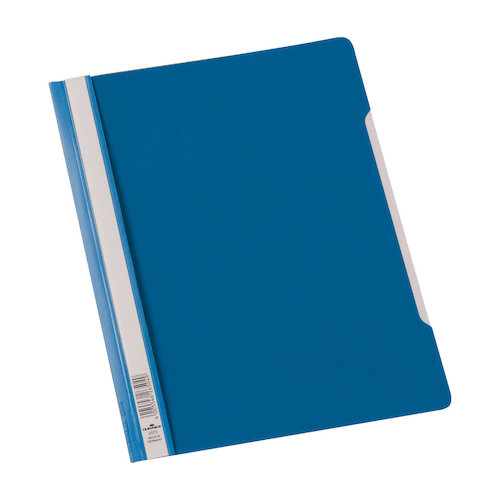 Durable Clear View Folder Plastic with Index Strip Extra Wide A4 Blue (10880DR)
