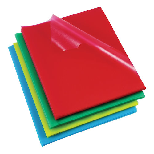 Rexel Cut Flush Folder Polypropylene Copy secure Embossed Finish A4 Assorted (27710AC)