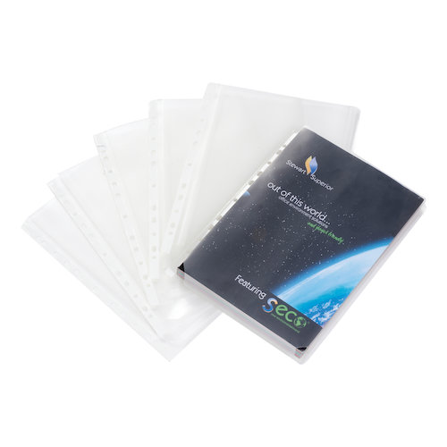 Sseco Expandable Pocket Polypropylene Biodegradable Top opening 180 Micron A4 Clear (50821SS)