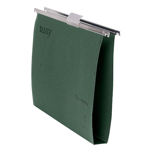 Leitz Ultimate Suspension File Recycled Manilla Wide 30mm 215gsm Foolscap Green (20318ES)