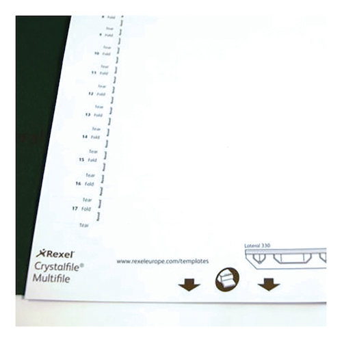 Rexel Crystalfile Classic Card Inserts for Lateral Suspension File Tabs White (27892AC)