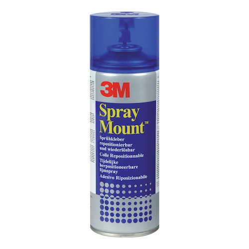 3M SprayMount Adhesive Spray Can CFC Free Non staining 200ml (38221MM)