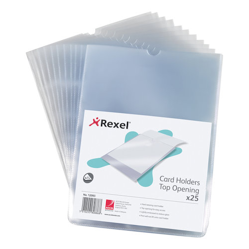 Rexel Card Holder Polypropylene Wipe clean Top opening A5 (27682AC)