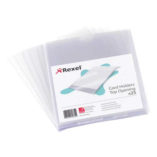 Rexel Card Holder Nyrex Open on Short Edge 152x102mm (27556AC)