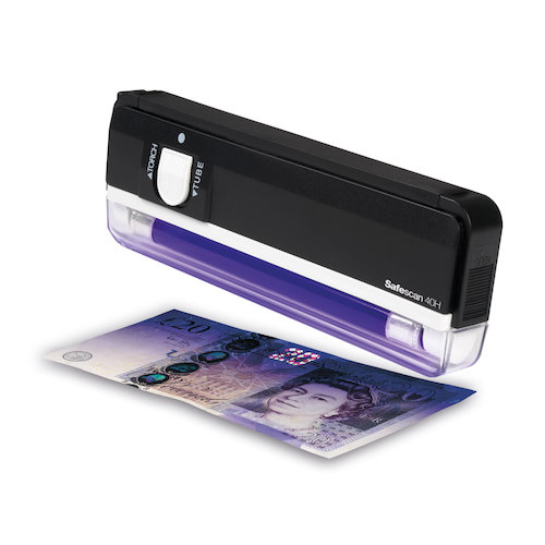 Safescan 40H UV Detector Note Checker Handheld 4W UV & LED Torch L160xW560x220mm Black (62245SF)