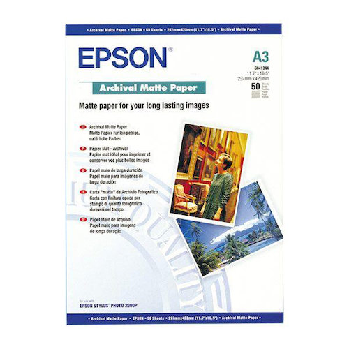 Epson Archival Matte Paper 189gsm A3 (EPS041344)