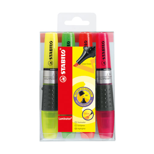 Stabilo Luminator Highlighters Chisel Tip 2 5mm Wallet Assorted (10206ST)