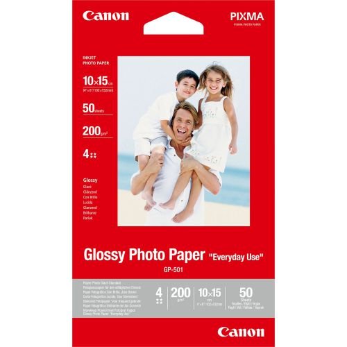 Canon GP 501 4 x 6 inch Glossy Photo Paper 50 Sheets   0775B081 (CAGP50110X15)