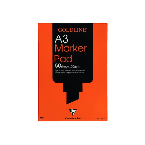 Clairefontaine Goldline White Marker Pad A3 GPB1A3 (CHGPB1A3)