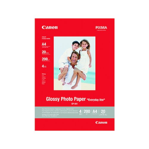 Canon A4 Glossy Photo Paper (20 Pack) 0775B082 (CO09353)