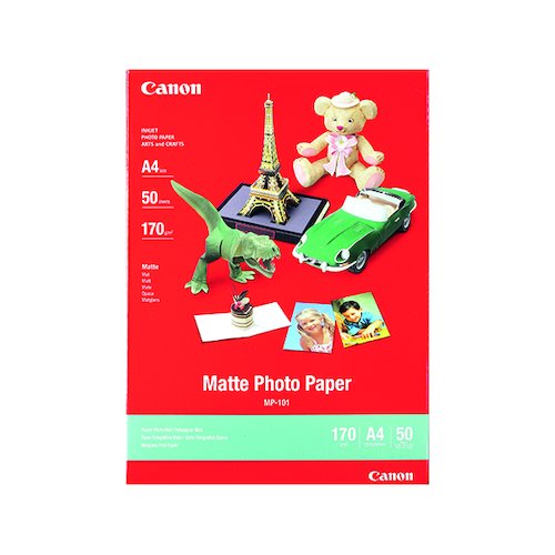 Canon A4 Matte Photo Paper 170gsm (50 Pack) MP 101 A4 (CO17483)