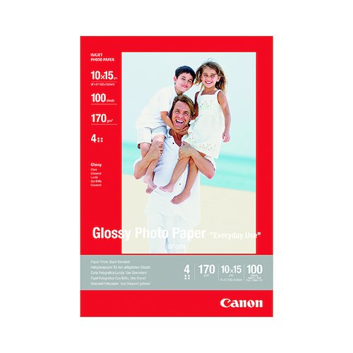 Canon Glossy Photo Paper 10x15cm 170gsm (100 Pack) 0775B003 (CO29396)