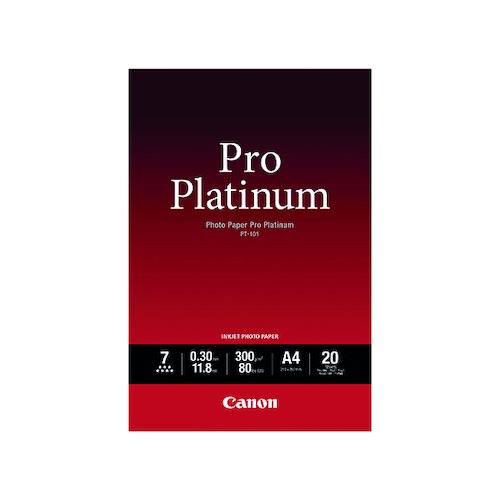 Canon Pro Platinum A4 Photo Paper PT 101 (20 Pack) 2768B016 (CO75285)