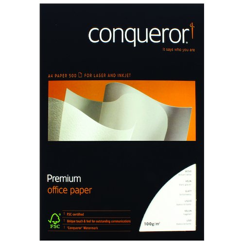 Conqueror Wove White A4 Paper 100gsm (500 Pack) CQW0324BWNW (CQR21332)
