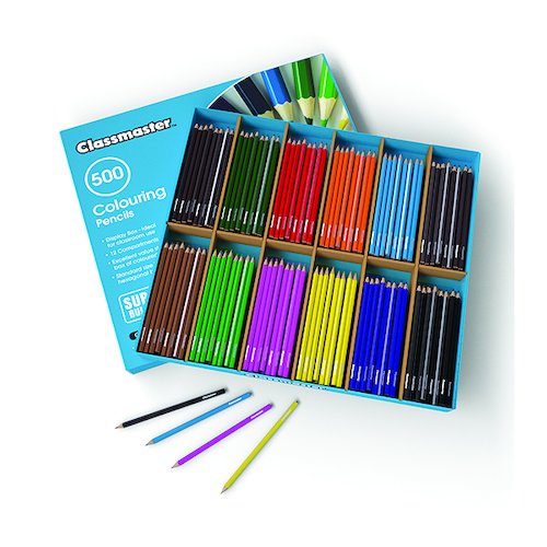 Classmaster Colouring Pencils Assorted (500 Pack) CP500 (EG60072)