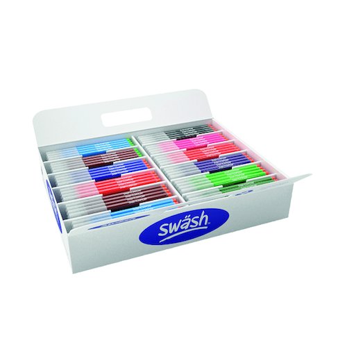 Swash KOMFIGRIP Colouring Pen Broad Tip Assorted (300 Pack) TC300BD (EG60478)