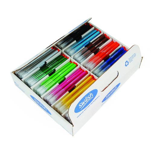 Swash KOMFIGRIP Colouring Pen Fine Tip Assorted (300 Pack) TC300F (EG60479)