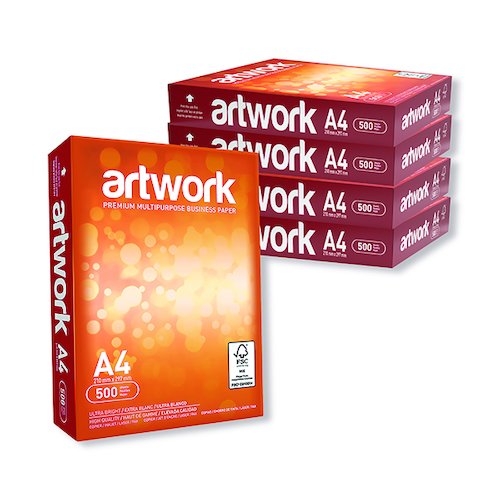 Artwork A4 White Paper 75gsm 5xReams (2500 Pack) EH00432 (EH00432)