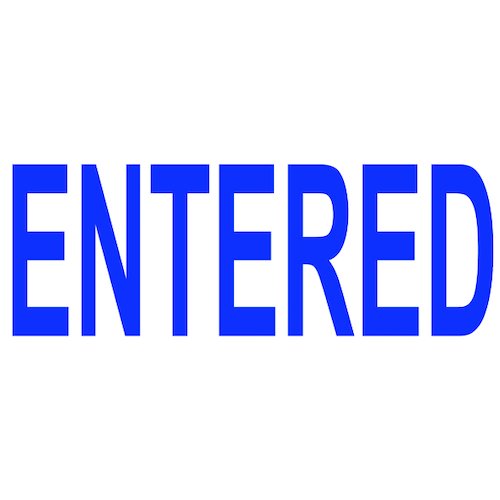 COLOP Green Line Word Stamp ENTERED Blue C144836ENT (EM00823)