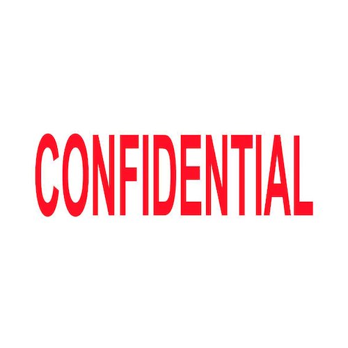 COLOP Green Line Word Stamp CONFIDENTIAL Red GLP20CONF (EM42398)