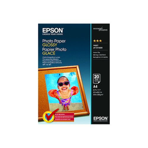 Epson Glossy A4 Photo Paper 200gsm (20 Pack) C13S042538 (EP52943)