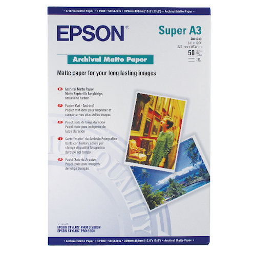 Epson A3 Plus Matte Archival Paper 192gsm (50 Pack) C13S041340 (EP83005)