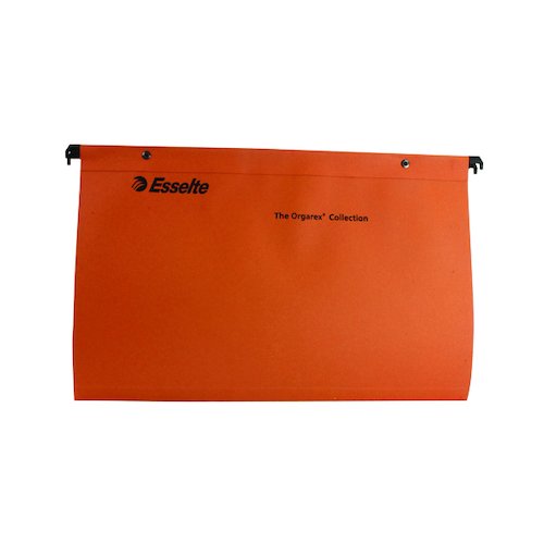 Esselte Orgarex Suspension File V Base Foolscap Orange (50 Pack) 10402 (ES10402)