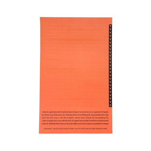Esselte Orgarex Lateral Insert White With Orange Tip (250 Pack) 326900 (ES26900)