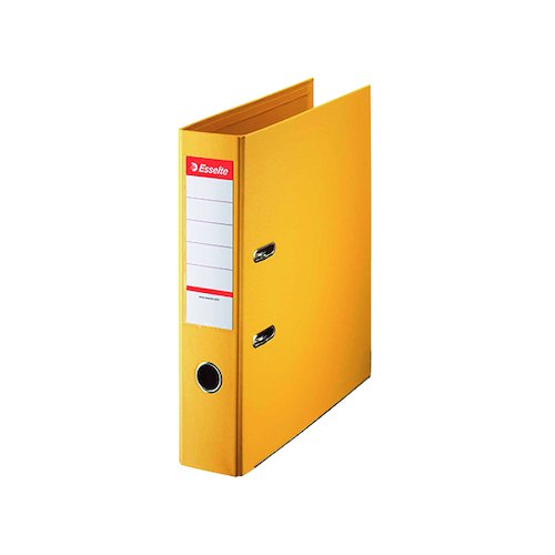Esselte 75mm Lever Arch File Polypropylene A4 Yellow (10 Pack) 48061 (ES80618)