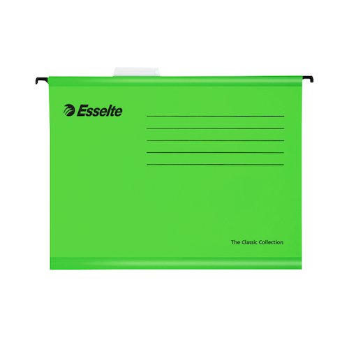 Esselte Classic Foolscap Suspension File Green (25 Pack) 90337 (ES90337)