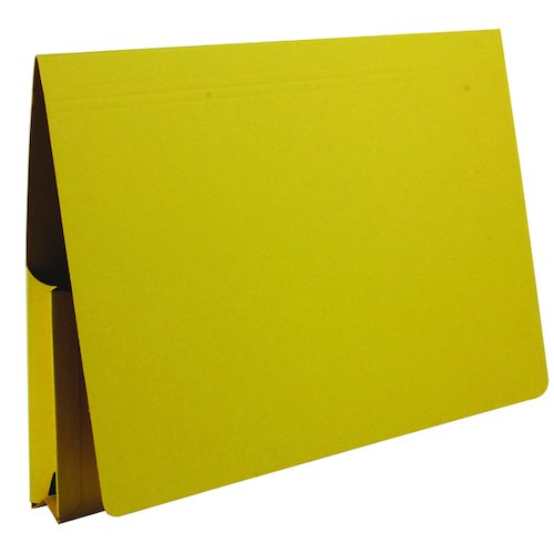 Exacompta Guildhall Brief Size Pocket Wallet 14x10in Yellow (50 Pack) PW3 YLW (GH14026)