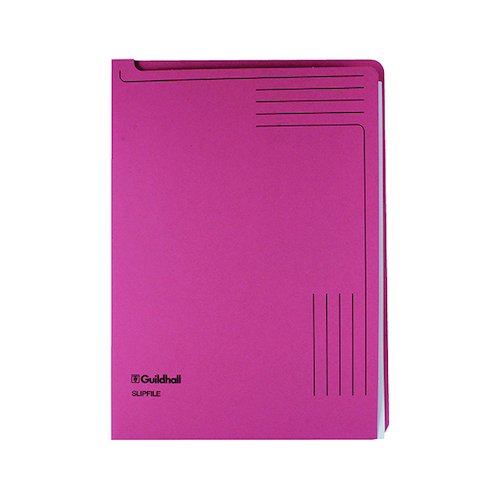 Exacompta Guildhall Slipfile Manilla 230gsm Pink (50 Pack) 4604Z (GH14604)