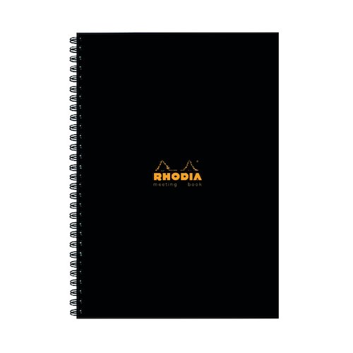 Rhodia Meeting Book A4 Wirebound Hardback Black 160 Pages (3 Pack) 119238C (GH15286)