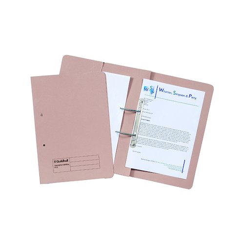 Exacompta Guildhall Transfer Spiral Pocket File 315gsm Foolscap Buff (25 Pack) 349 BUF (GH22137)