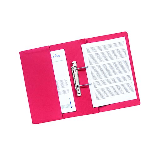 Exacompta Guildhall Heavyweight Transfer Spiral Pocket File 420gsm Foolscap Red (25 Pack) 211/6005 (GH23038)