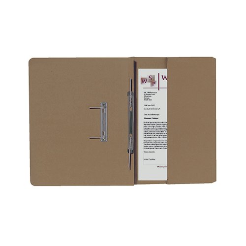 Exacompta Guildhall Right Hand Transfer Spiral Pocket File 315gsm Foolscap Buff (25 Pack) 211/9061Z (GH25485)